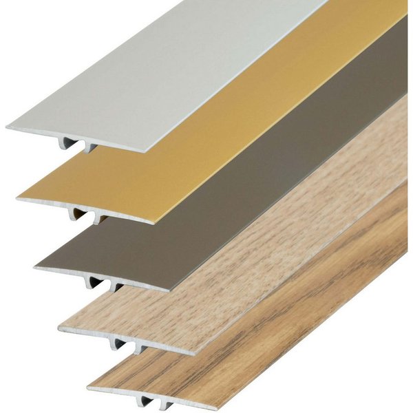 Dalsys Übergangsprofil flach zum Schrauben inkl. Befestigungsmaterial (90cm x 35mm in der Farbe Land-Eiche, 1-St), aus eloxiertem Aluminium