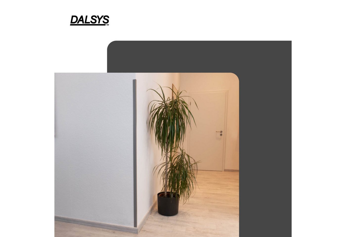Dalsys Winkelprofil (Winkelprofil selbstklebend PVC 30x30mm, 100cm Grau Eckschutzprofil, 1-St., Eckleiste, hoher Kantenschutz Wand), für Wohn- und Arbeitsbereic – Bild 4 von 5