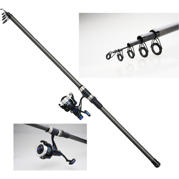 DAM Fishing Grundrute DAM Full Tech Telepower RD Combo SET - 350cm - 4000RD - 0,30mm Schnur, Tolle Combo mit vorgespulter Schnur