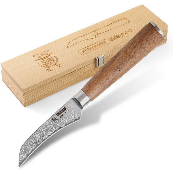 HITOFURI® Damastmesser HITOFURI® KUDAMONO Damaskusmesser Universalmesser Premium Messer, inkl. einer edlen Holzbox, Messerscheide, Pflegetuch sowie Pflegeöl