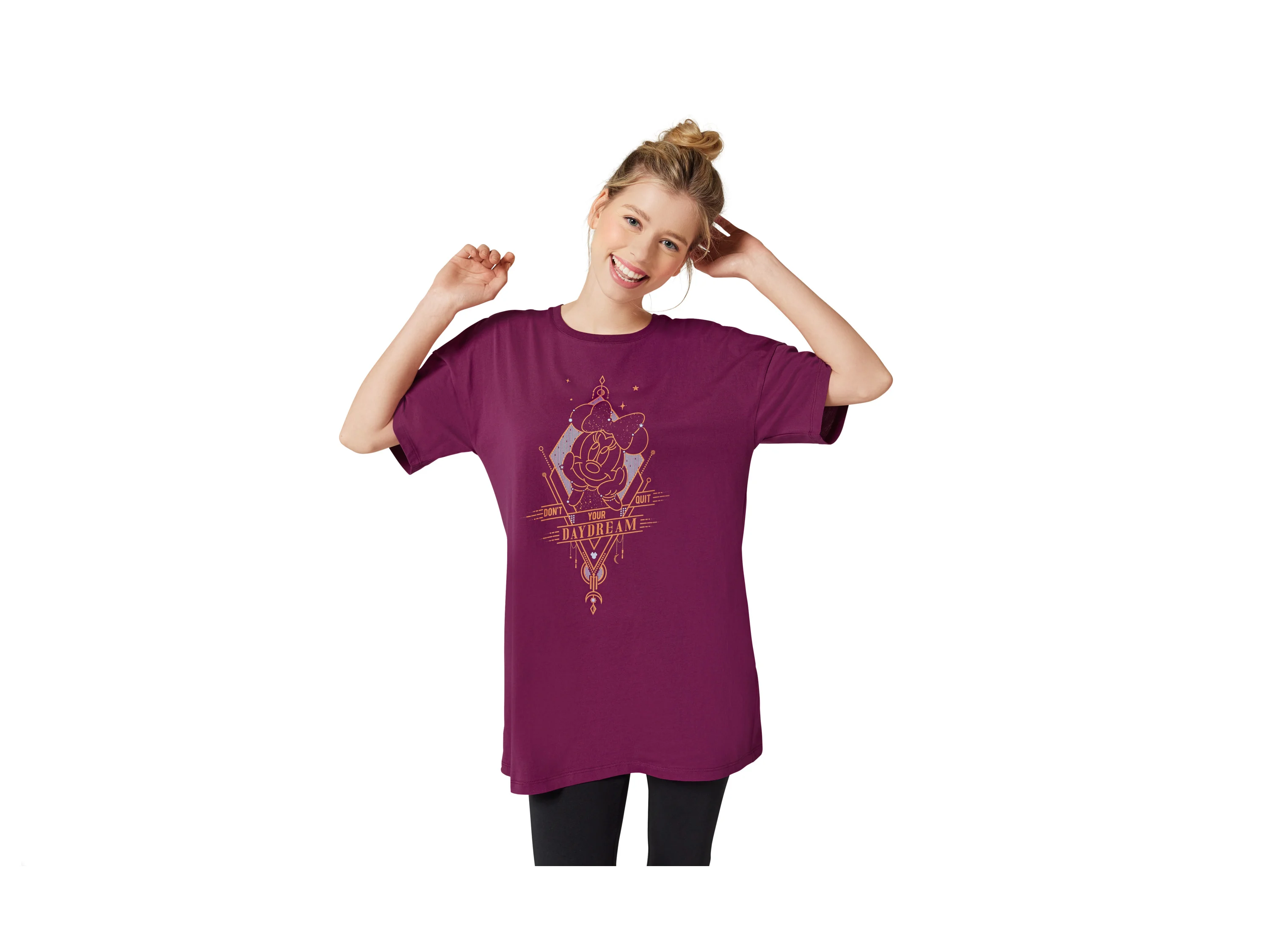 Damen Bigshirt (bordeaux, XS(32/34)) – Bild 2 von 3