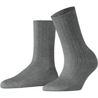 Falke Damen FALKE Cotton Rib SO, Größe 35-38 in Grau