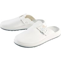 Damen Herren Berufsschuh Clog (Weiß, 44)