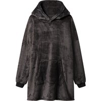 Damen Herren Pullover Oversize Plüsch (Anthrazit, S/M)