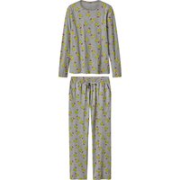 Damen Pyjama (Grau, XS(32/34))
