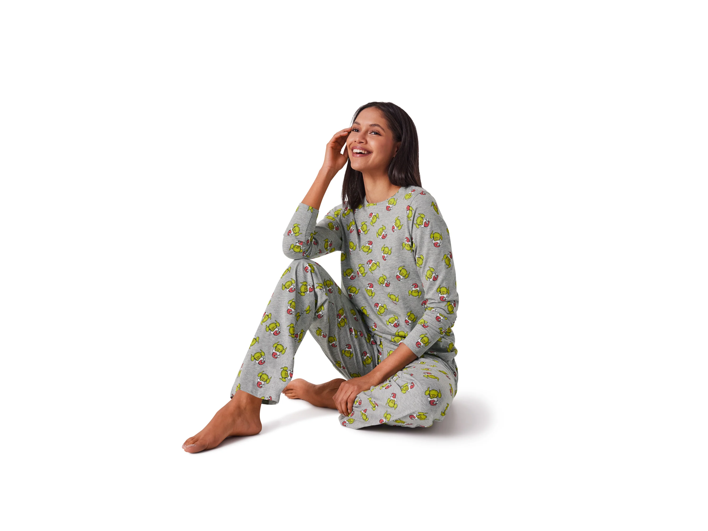 Damen Pyjama (Grau, XS(32/34)) – Bild 2 von 4