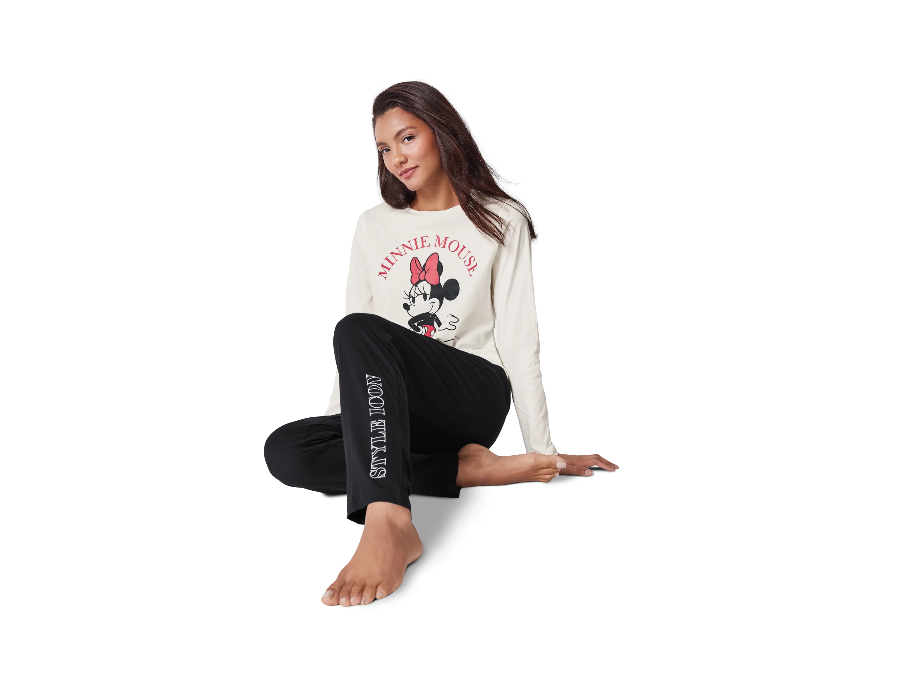 Damen Pyjama (Minnie Mouse/weiß, XS(32/34)) – Bild 2 von 4
