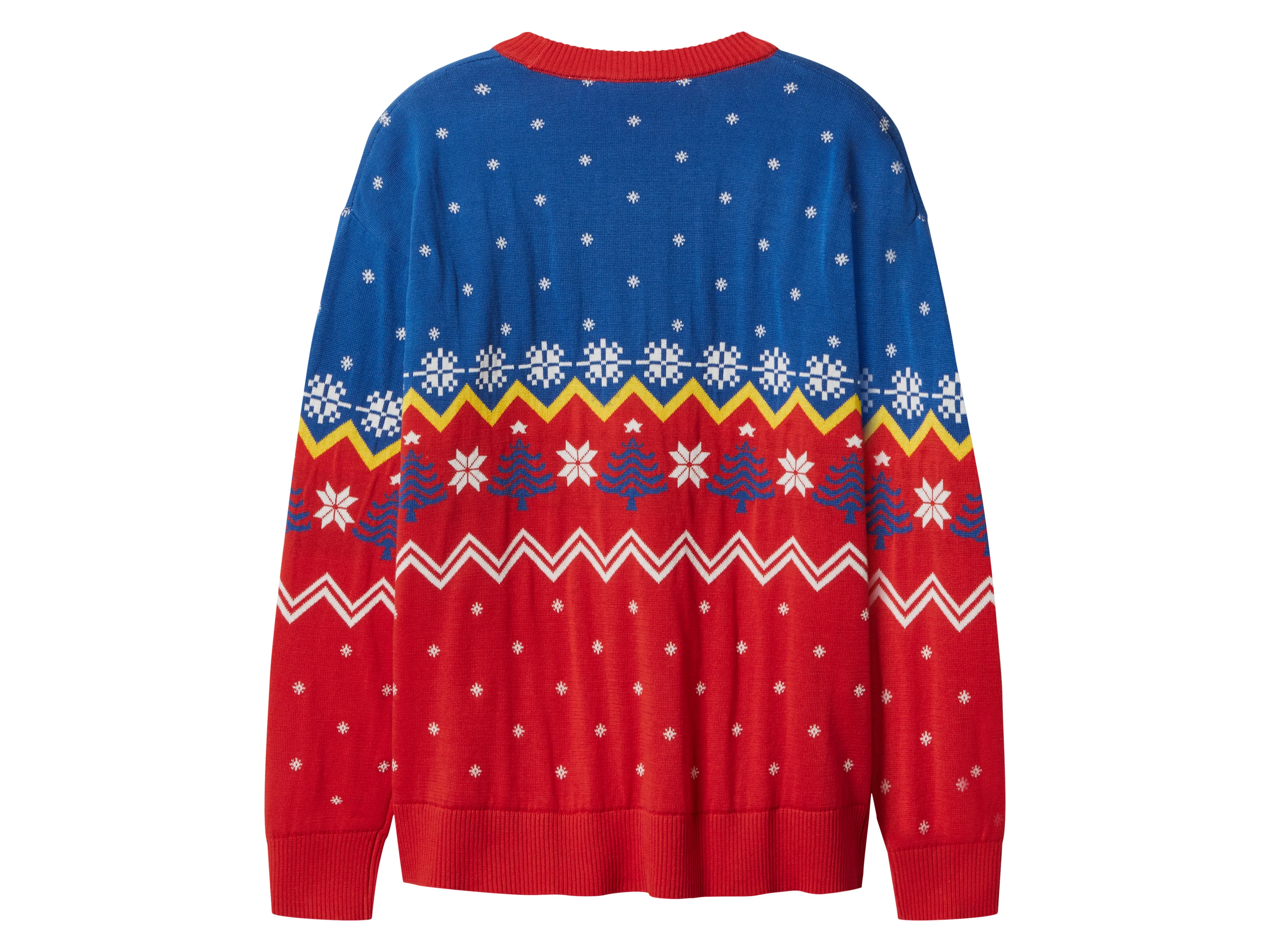 Damen Strickpullover (Lidl/blau/rot, S(36/38)) – Bild 3 von 4