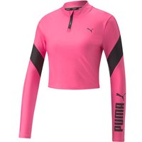 PUMA Damen Top Puma Fit Eversculpt 1/4 Zi, Größe S in Pink