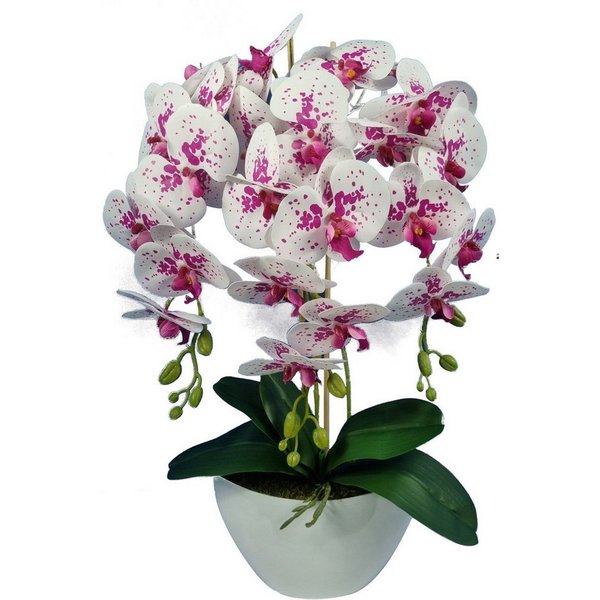 Kunstblume 3pgof Orchidee, damich, Höhe 60 cm, Künstliche Orchidee Höhe ca. 60cm