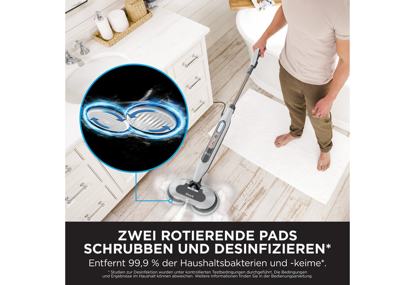 Shark Dampfreiniger Shark Steam & Scrub mit Steam Blaster Technologie S8201EU, 1120 W – Bild 3 von 5