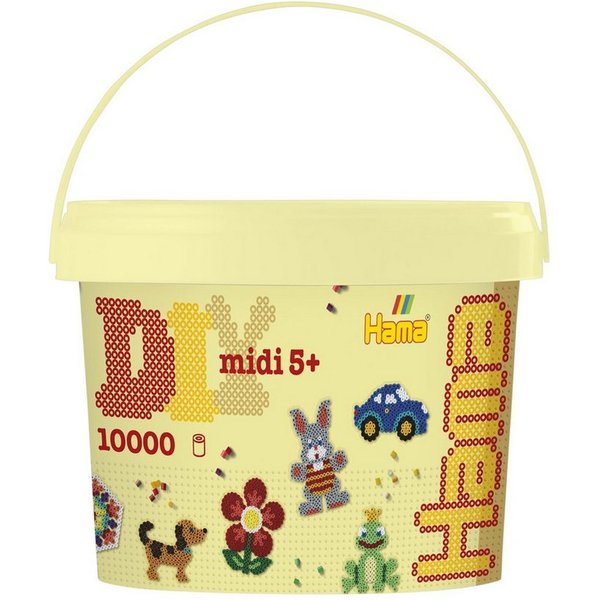 Dan Import Bügelperlen Hama Bügelperlen Volltonmix mehrfarbig 10000 Stück Eimer