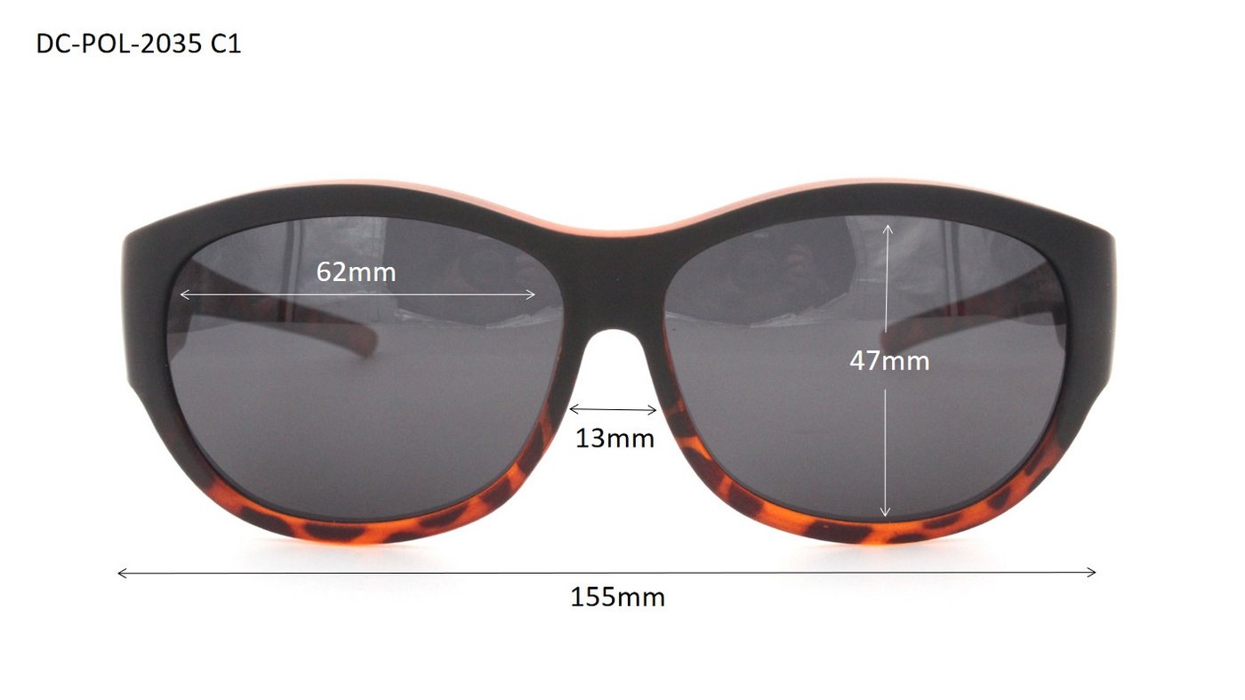 DanCarol Sonnenbrille DC-POL-2035- Überbrille -mit Polarisierte Gläser Die Überbrille, ideal für Brillenträger – Bild 4 von 5