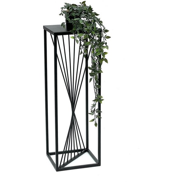DanDiBo Blumenhocker Metall Schwarz Eckig Blumenhocker Beistelltisch Design
