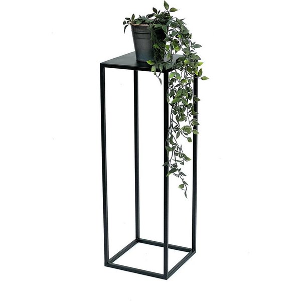 DanDiBo Blumenständer Blumenhocker Metall Schwarz Eckig 70 cm Blumenständer Beistelltisch