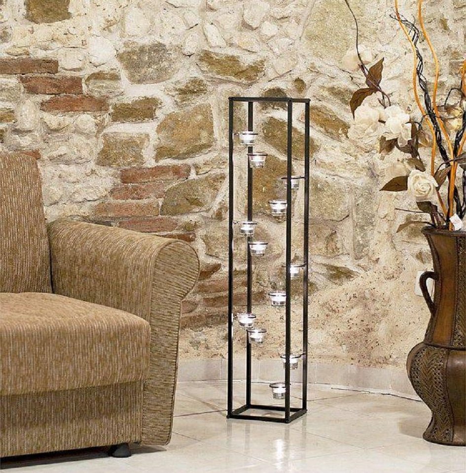 DanDiBo Teelichthalter Lichtsäule Teelichthalter 100 cm Teelicht Ständer für 12 Teelichter, Kerzenhalter pulverbeschichtet – Bild 4 von 5