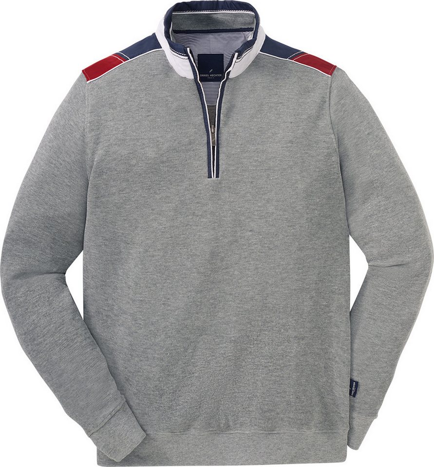 Daniel Hechter Troyer aus Baumwolle Bequemer Pullover mit Half-Zipp – Bild 5 von 5