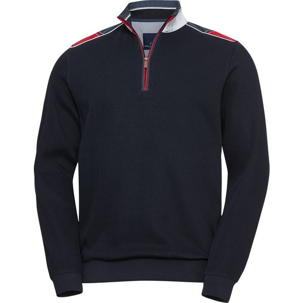 Daniel Hechter Troyer aus Baumwolle Bequemer Pullover mit Half-Zipp