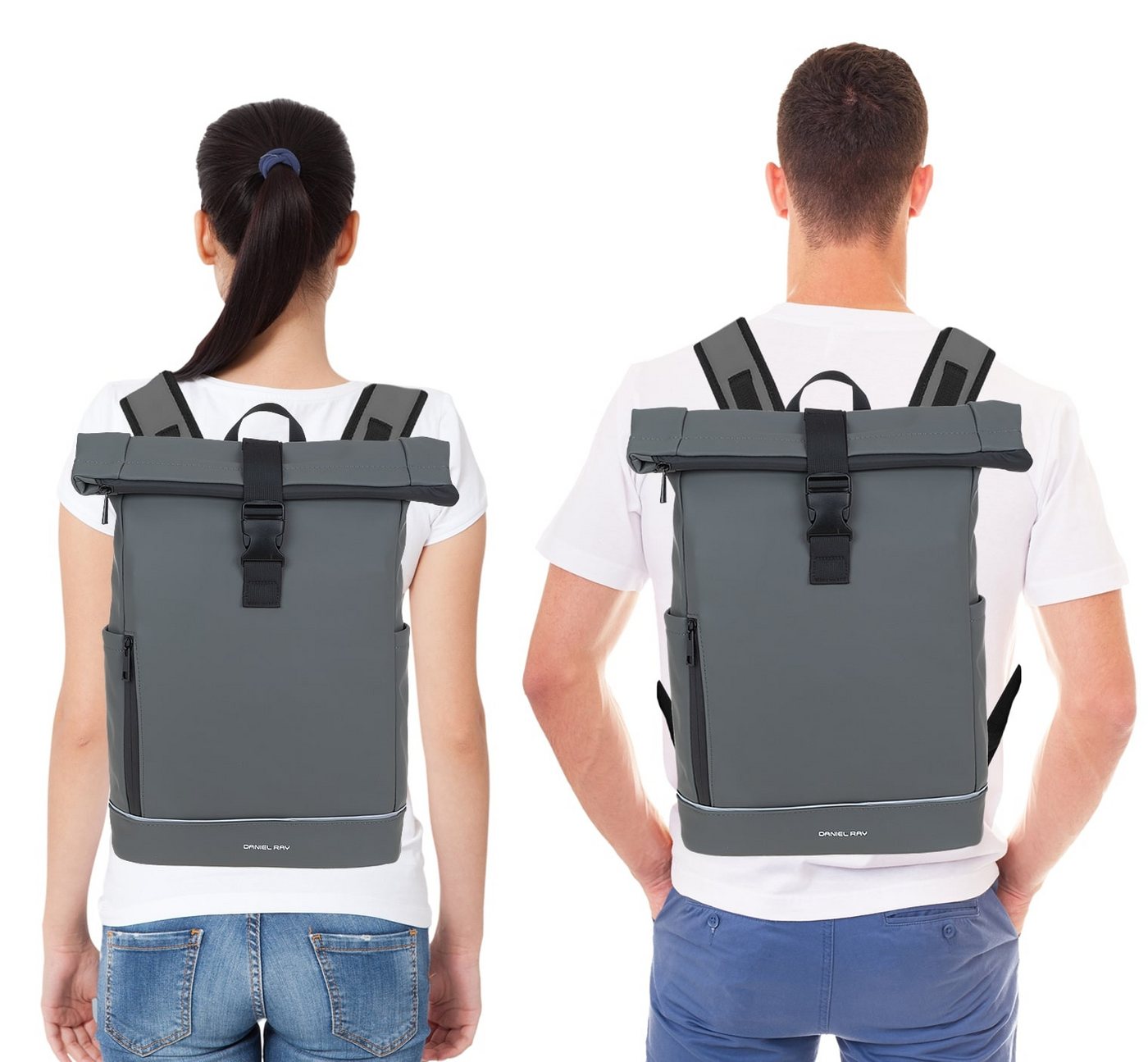 Daniel Ray Freizeitrucksack Kurierrucksack wasserabweisend Outdoor Damen Herren, Highlands Laptoprucksack Tasche wasserabweisend + Etui – Bild 3 von 5