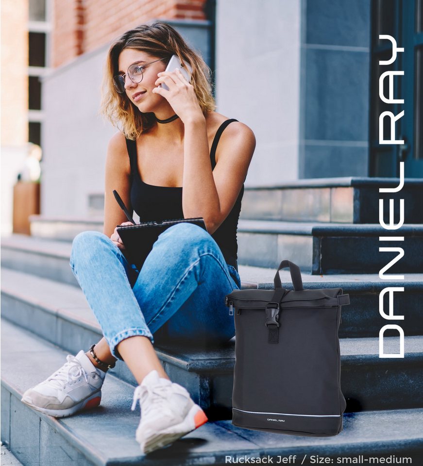 Daniel Ray Rucksack Damen Cityrucksack Daypack small klein Jeff wasserabweisend, A4 Damenrucksack Handtaschenrucksack backpack 251092 + Schlüsseletui – Bild 5 von 5