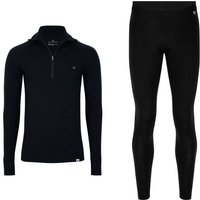 DANISH ENDURANCE Baselayer-Set Core Merino Half Zip, Größe L in Schwarz