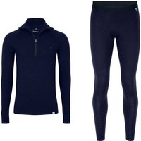 DANISH ENDURANCE Baselayer-Set Core Merino Half Zip, Größe M in Blau