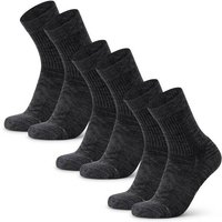 DANISH ENDURANCE Basicsocken Light Hiking Crew (3-Paar) Leicht & gepolstert, Anti-Blasen Socken, Ideal zum Wandern