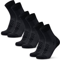 DANISH ENDURANCE Socken Light Hiking Crew, Größe 43-47 in Schwarz