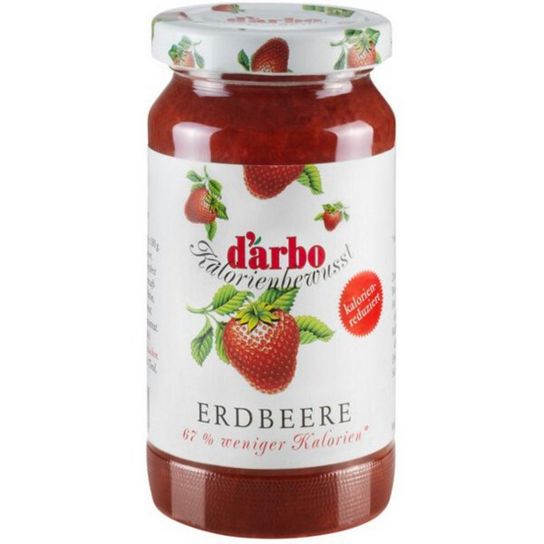 darbo Fruchtaufstrich, Darbo Erdbeer Konfitüre mit Süßungsmitteln Kalorienbewusst 220g