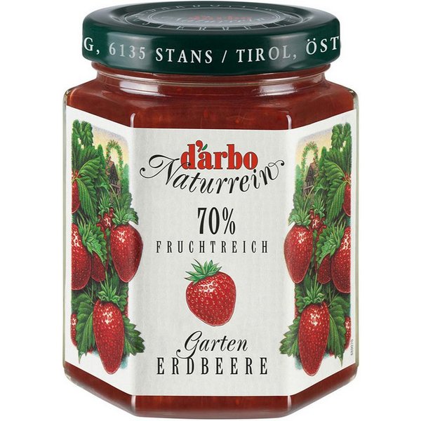 darbo Fruchtaufstrich, Darbo Garten Erdbeere Naturrein Fruchtreich Fruchtaufstrich 200g