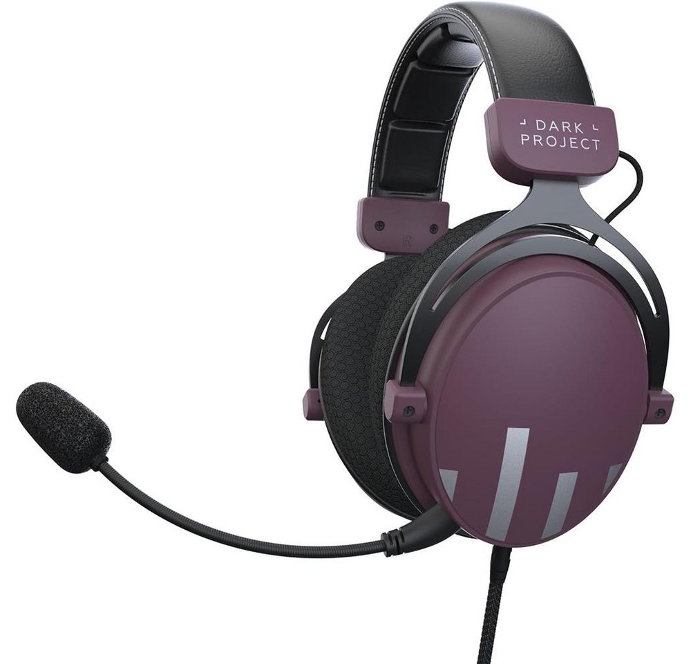 Dark Project One HS4 Wired Headset Gaming kompatibel mit PC PlayStation Xbox Gaming-Headset (Abnehmbares Richtmikrofon mit flexiblen Mikrofonarm) – Bild 4 von 5