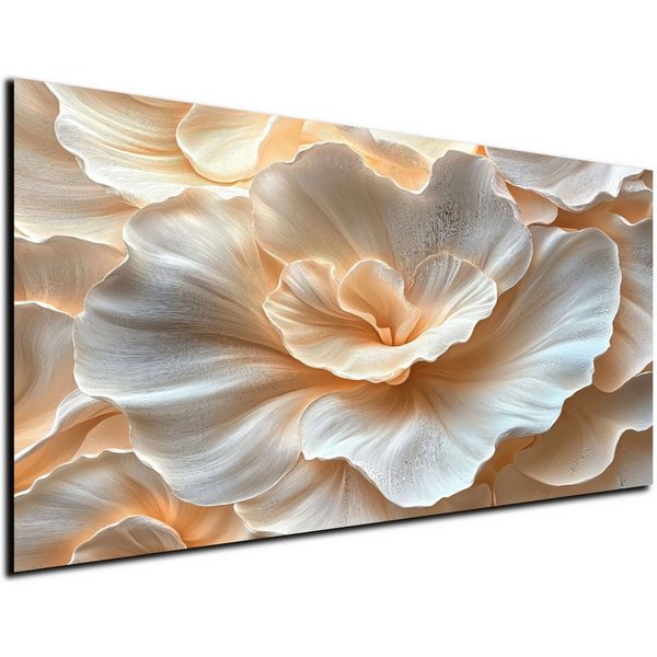 DARO Design Leinwandbild Modern Abstrakt Wandbilder XXL Wandbild Wand Deko Leinwand Bilder, (Blume mit Blüten - Bild groß Wohnzimmer Schlafzimmer Küche Esszimme
