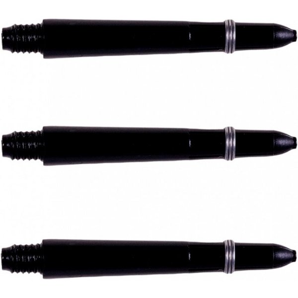 Karella Dartscheibe Karella Shaft Set Nylon + Ring short schwarz - Darts Zubehör, (Set, Verbindung zwischen Barrel und Flight), Leicht und elastisch, zusätzlich