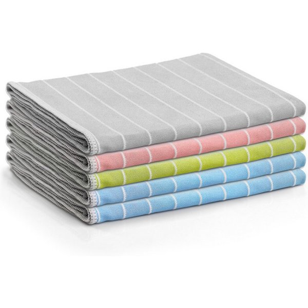 Das Blaue Wunder® BRILLANT Putztücher mit Bambusfasern, streifen- und fusselfreie Reinigungstücher (5er-Set 40x50cm, Reinigen und Trocknen auf Glas- und Spiegel