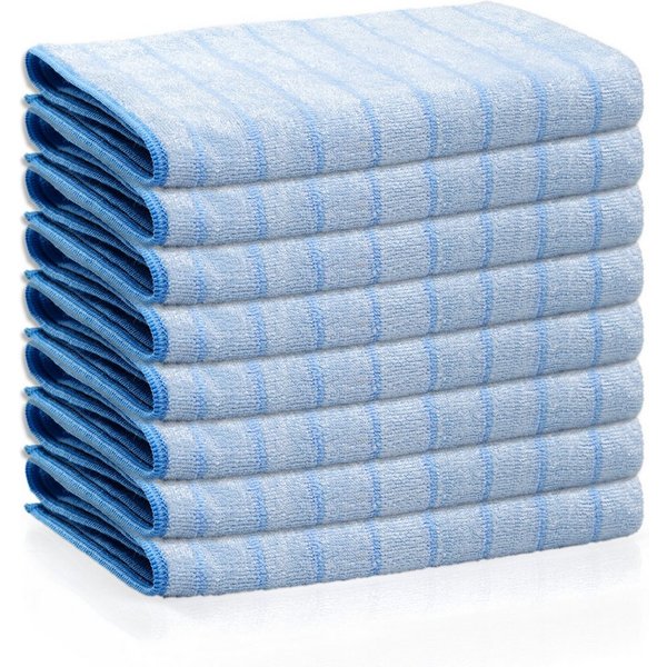 Das Blaue Wunder® PLUS Mikrofasertücher Reinigungstuch (Set: 8 x 40x40cm, Sehr saugstark, zum Reinigen und Trocknen)