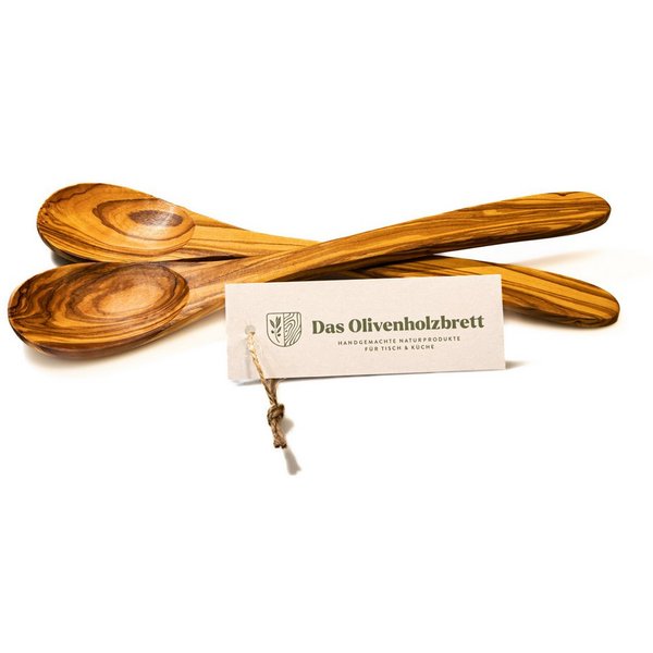 dasOlivenholzbrett Servierlöffel 2er Set Löffel aus Olivenholz