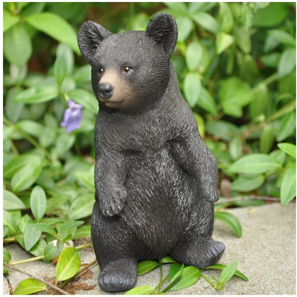 dazikemo Gartenfigur Dekofigur Gartenfigur Schwarzbär