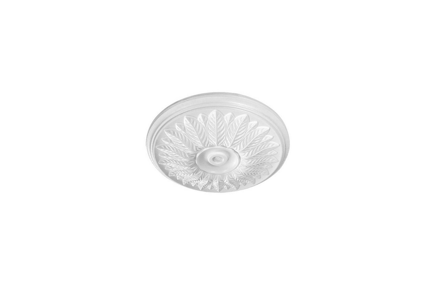 Hexim Decken-Rosette (HEXIM Stuckrosette aus EPS Styropor weiß - Deckenrosette weiß, Zierelement, Stuck (Hexim) Wanddeko Wohnzimmer Decke Polystyrol) – Bild 3 von 5