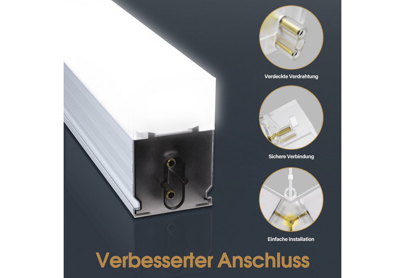 Barberpub Deckenleuchten BarberPub Hexagon Deckenleuchte LED Garage Light, LED wechselbar, Tageslichtweiß, 68970LM 6500K Hexagon LED Beleuchtung, 14 Grid – Bild 5 von 5