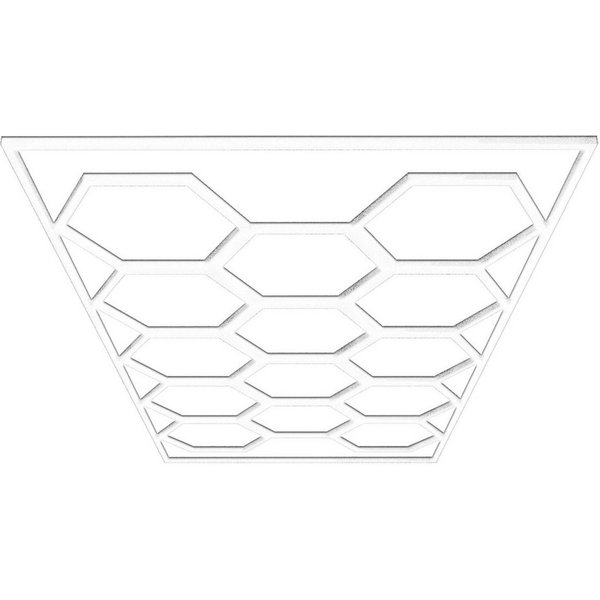 Barberpub Deckenleuchten BarberPub Hexagon Deckenleuchte LED Garage Light, LED wechselbar, Tageslichtweiß, 68970LM 6500K Hexagon LED Beleuchtung, 14 Grid
