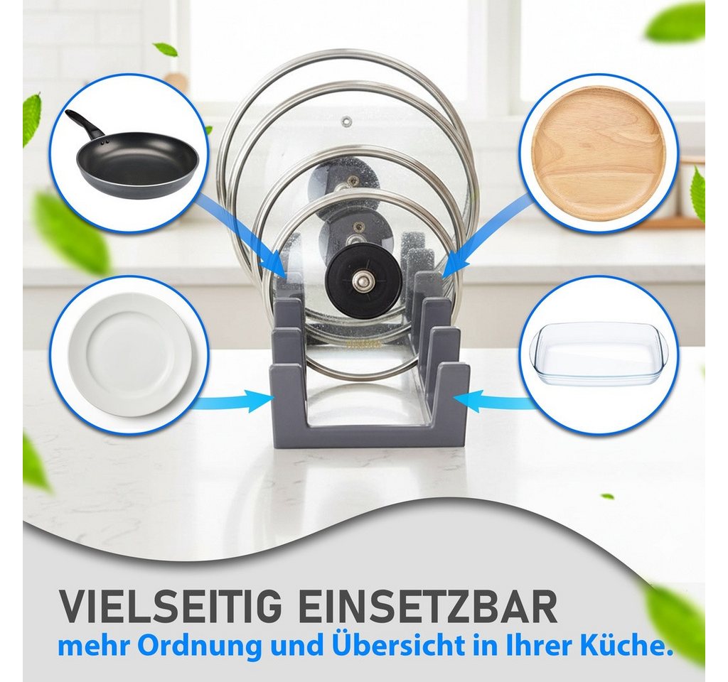 Deco Bella Küchenorganizer-Set DecoBella Topfdeckelhalter 6 Fächer – platzsparender Küchen Organizer – Bild 4 von 5