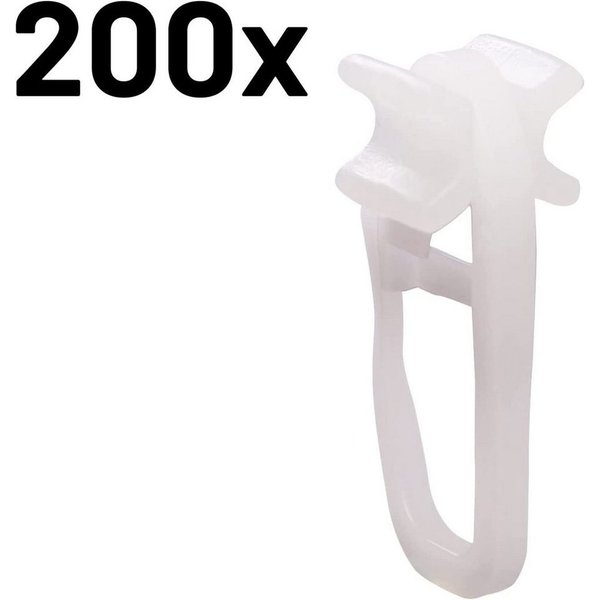 Deco-Raum Gardinengleiter X-Gleiter, mit Faltenlegehaken für Gardinenschienen, (200-St), für 6mm Innenlaufschienen Laufschienen Schlaufengleiter