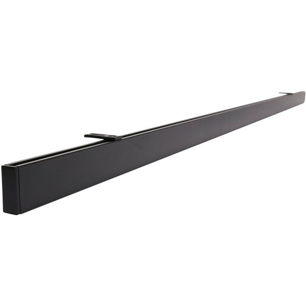 Deco-Raum Gardinenstange Innenlauf eckig, 1-läufig, kürzbar, Wunschmaßlänge, Deckenträger, Geschraubt, Metall