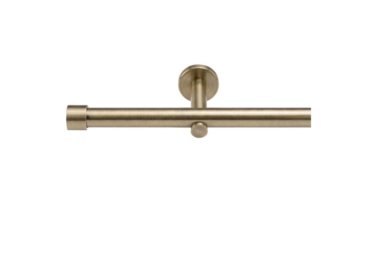 Deco-Raum Gardinenstange Kappe, Ø 25 mm, 1-läufig, kürzbar, Wunschmaßlänge, Bohren, verschraubt, Metall, Komplett-Set mit Befestigungsmaterial – Bild 2 von 5