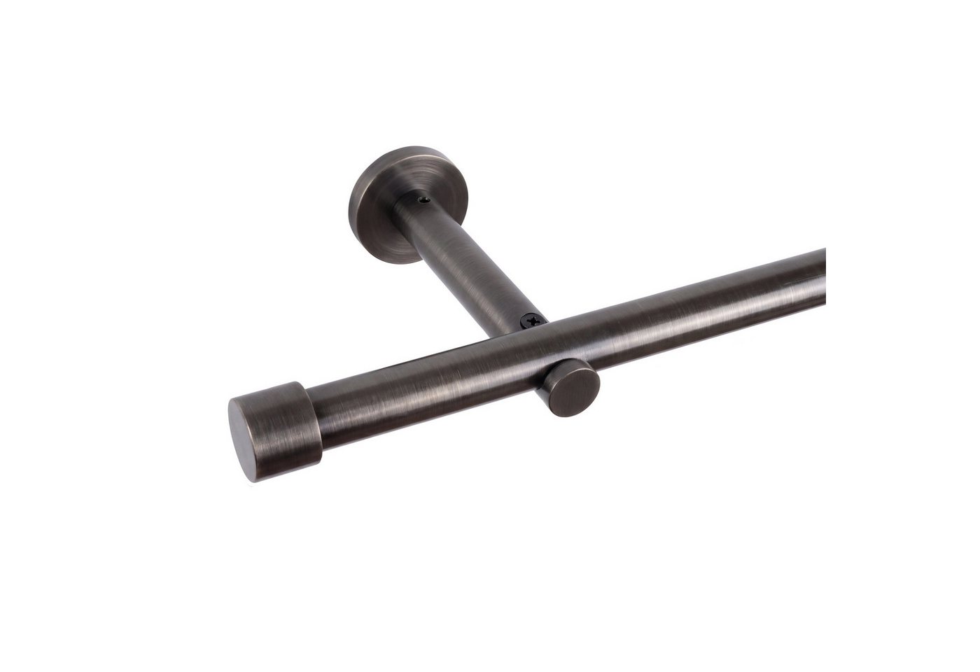 Deco-Raum Gardinenstange Trend, Ø 19 mm, 1-läufig, kürzbar, Wunschmaßlänge, Bohren, verschraubt, Metall, Komplett-Set mit Befestigungsmaterial – Bild 3 von 5