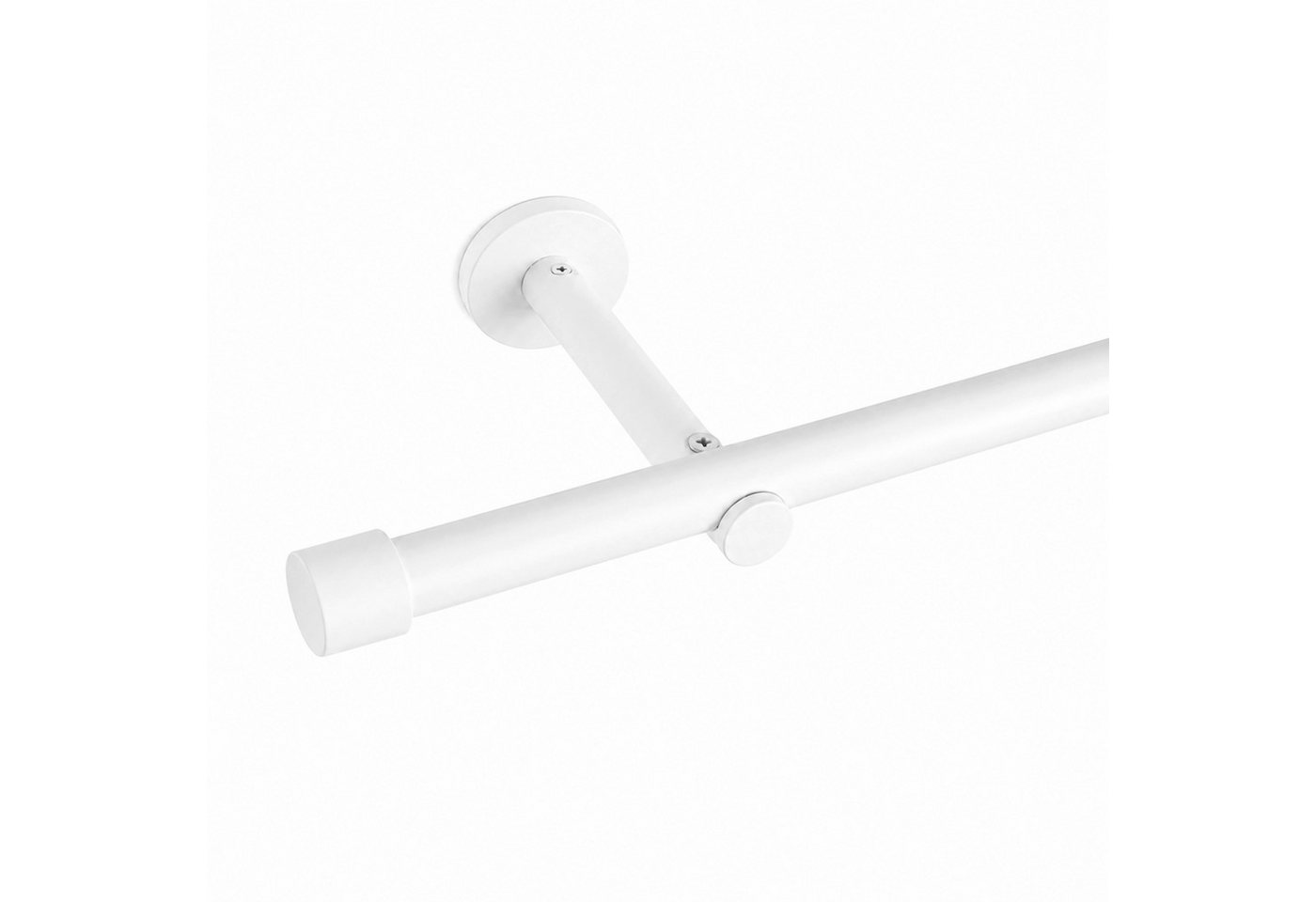 Deco-Raum Gardinenstange Trend, Ø 19 mm, 1-läufig, kürzbar, Wunschmaßlänge, Bohren, verschraubt, Metall, Komplett-Set mit Befestigungsmaterial – Bild 3 von 5