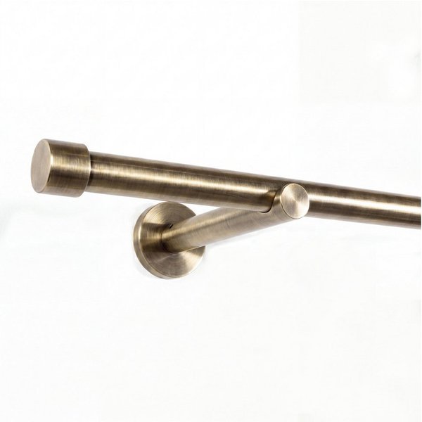 Deco-Raum Gardinenstange Trend, Ø 19 mm, 1-läufig, kürzbar, Wunschmaßlänge, Bohren, verschraubt, Metall, Komplett-Set mit Befestigungsmaterial