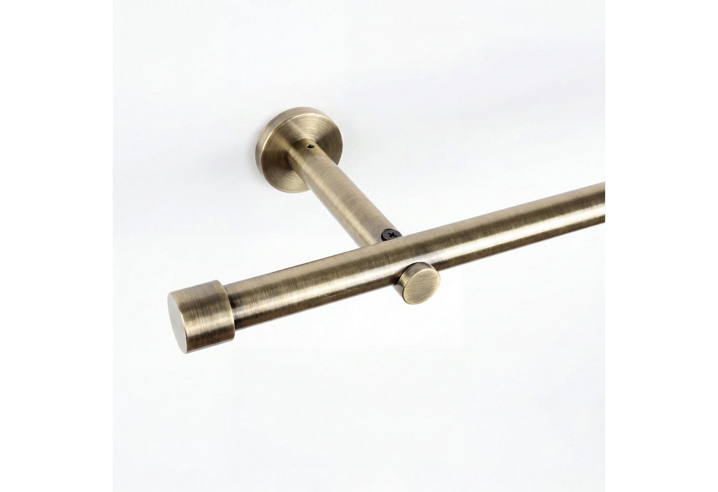 Deco-Raum Gardinenstange Trend, Ø 19 mm, 1-läufig, kürzbar, Wunschmaßlänge, Bohren, verschraubt, Metall, Komplett-Set mit Befestigungsmaterial – Bild 3 von 5