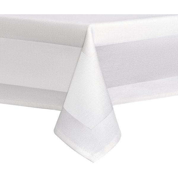 DecoHomeTextil Heimtextilmanufaktur Tischdecke 100% Baumwolle Damast Gastro Edition Weiß Feinste Vollzwirn Qualität