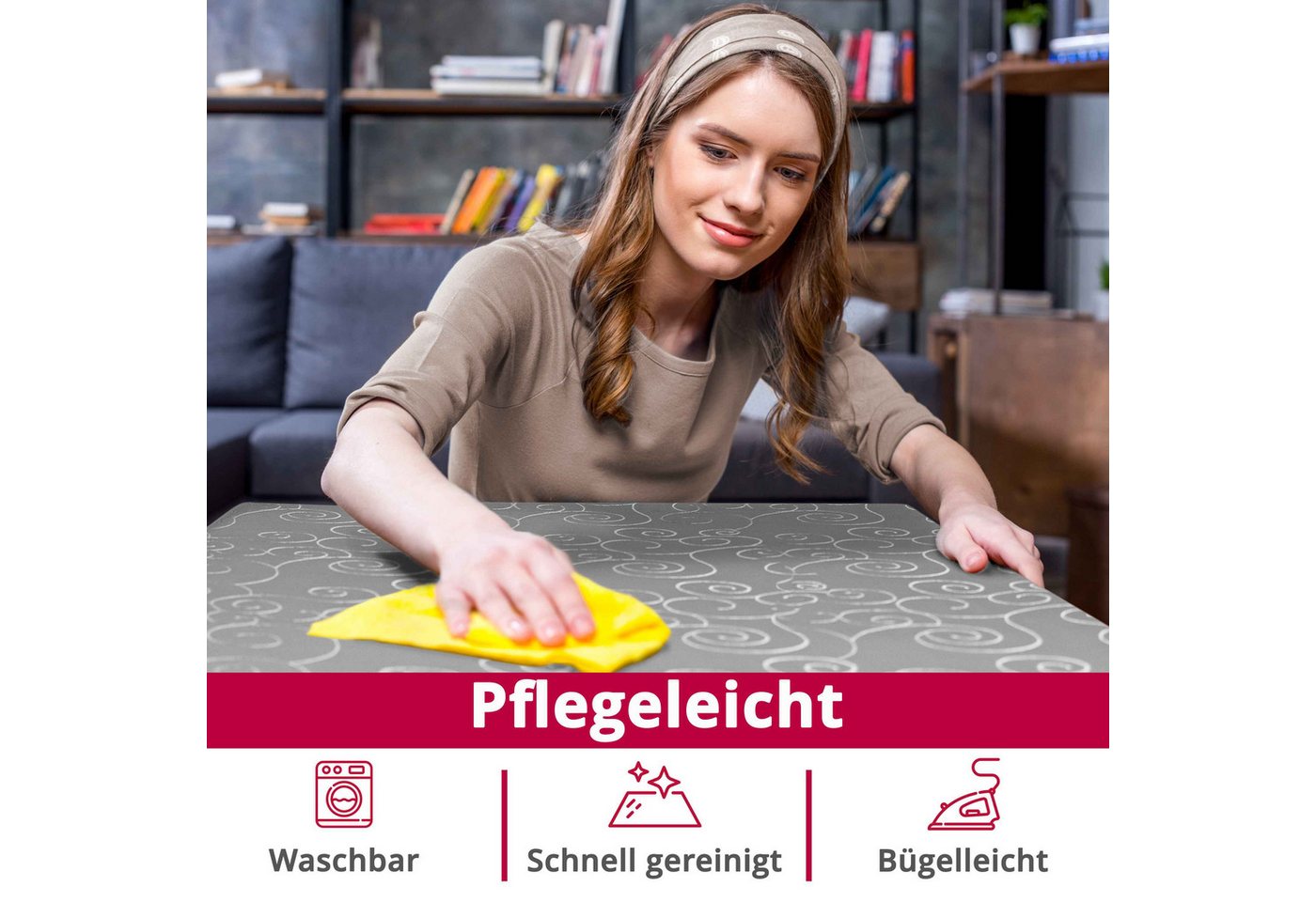 DecoHomeTextil Heimtextilmanufaktur Tischdecke Kringel Circle Tafeldecke Ornamente Damast Tischdecke – Bild 4 von 5